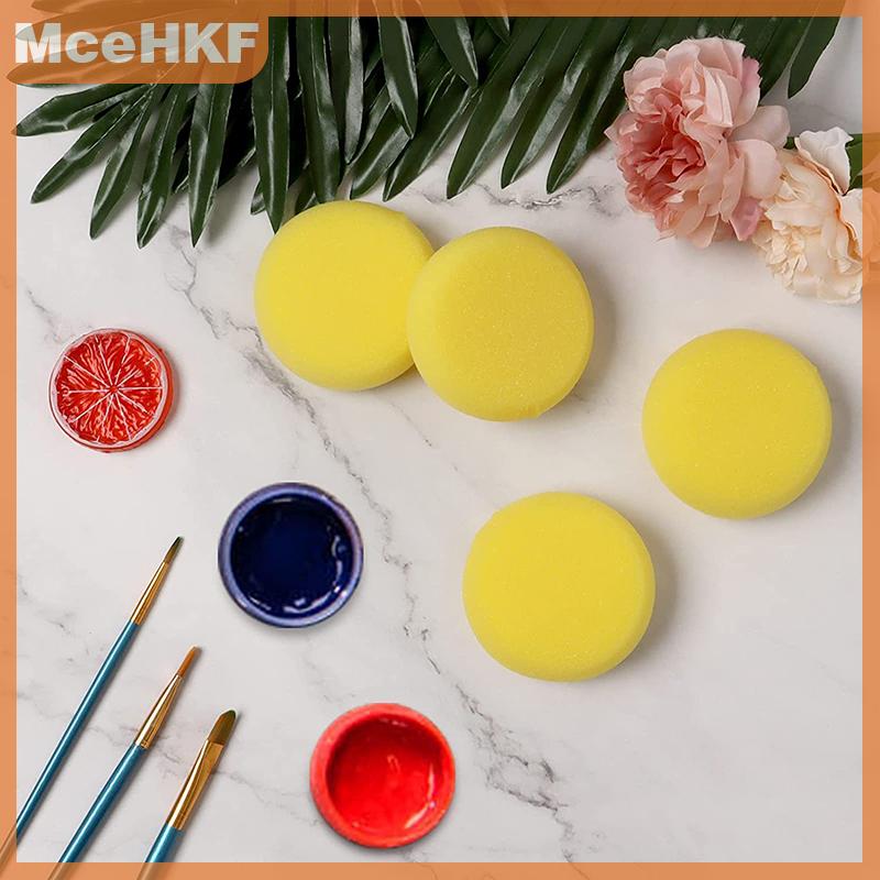 ❤❤❤Hot Sale MceHKF 10Pcs Trẻ Em Của Sơn Vòng Tổng Hợp Màu Nước Nghệ Sĩ Bọt Biển Cho Bức Tranh Thủ Công Gốm Vàng Vòng Bánh Miếng Bọt Biển