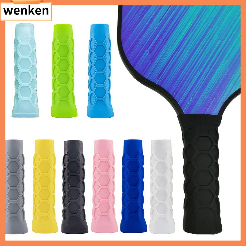 WENKEN Silicon Bọc tay cầm vợt Pickleball Thay thế Có thể tái sử dụng Ống tay cầm vợt Pickleball Không trượt Dây quấn vợt Pickleball Phụ kiện bóng cầu Pickleball