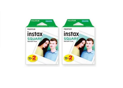 Fujifilm Instax Square Twin Pack Instant Film x 2 Twin Packs (40 Sheets)