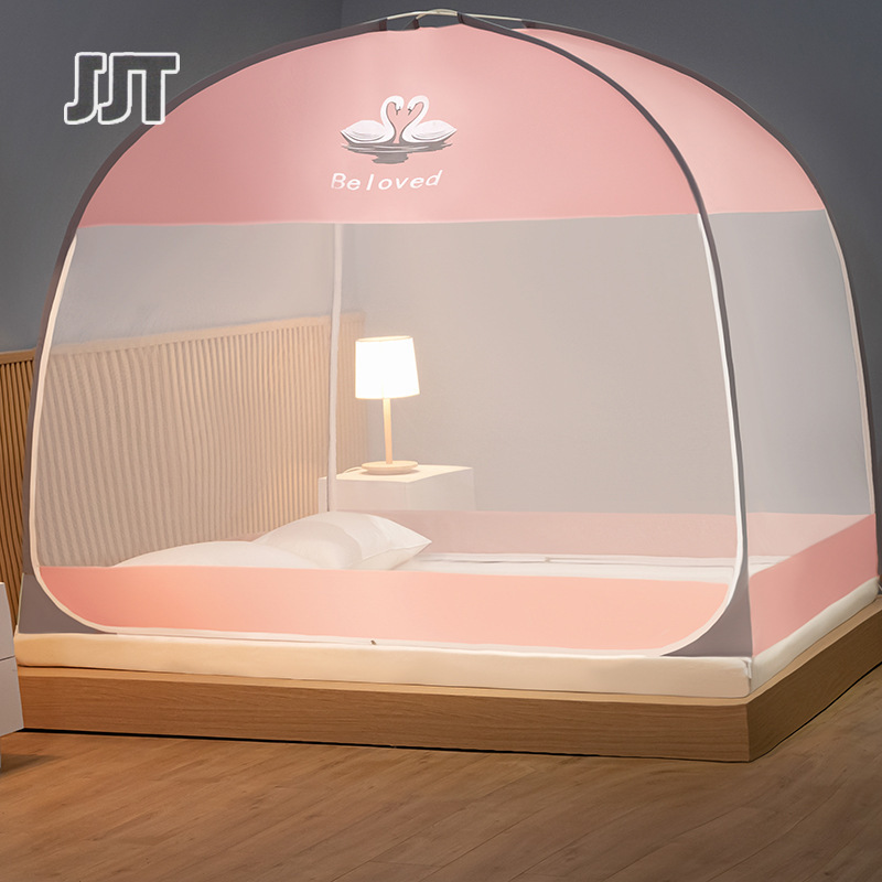 5-foot mosquito net 6-foot mosquito net Dome mosquito net Folding mosquito net No mosquito net installation bedding Household folding Dustproof mosquito net 1.8m, 1.5m, foldable thickened dome, full shading account, dense and dustproof. ราคา 550 บาท*ส่งฟรี