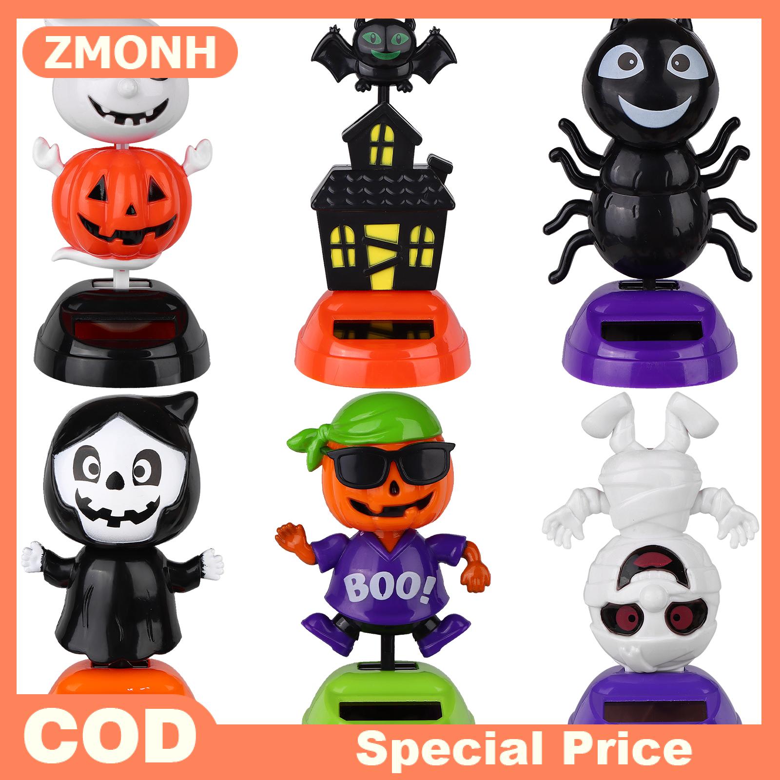 ZMONH 6ชิ้นของเล่นเต้นพลังงานแสงอาทิตย์ฮาโลวีนตัวเลขเต้นรำฮาโลวีนฟักทองหัวกะโหลกค้างคาวซอมบี้เครื่องประดับตกแต่งรถ Dash ราคา 198 บาท*ส่งฟรี