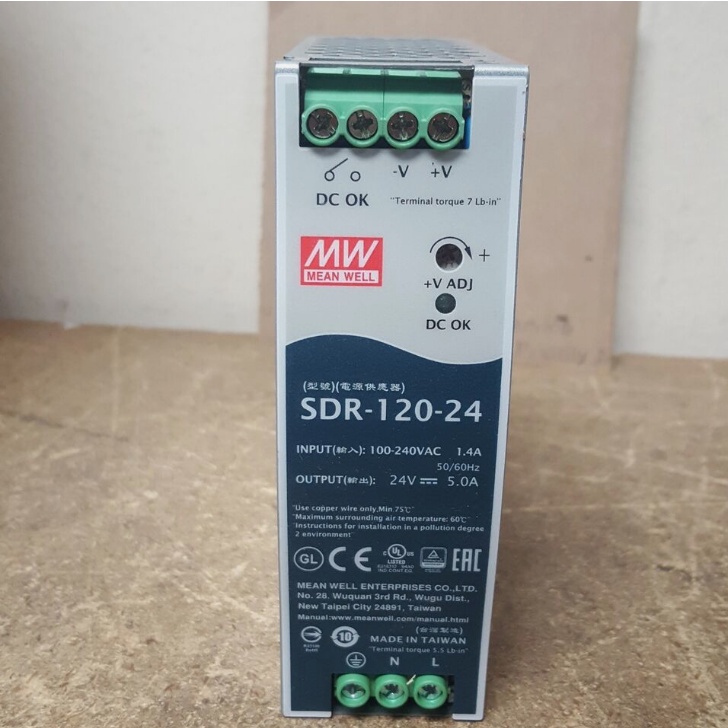Nguồn cài ray meanwell sdr-120-24 bộ nguồn dạng tĩnh sdr-120-24 nguồn thanh ray nguồn dinrail sdr-120-24