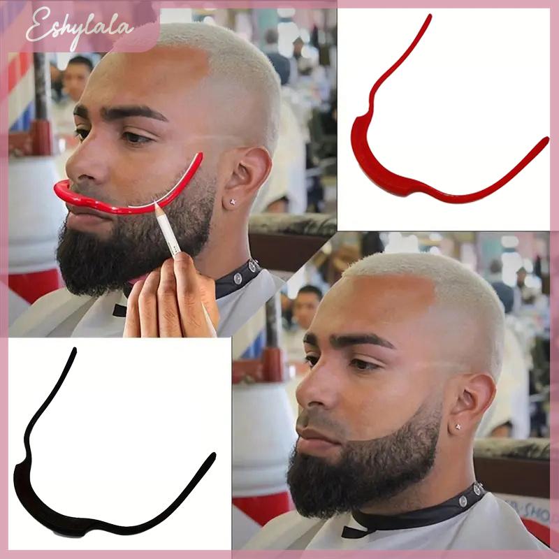 Eshylala Đường viền cổ áo cạo Râu mẫu Beard Shaper đường viền cổ áo hướng dẫn Tông đơ cho nam giới của Dê và ria mép chải chuốt tóc Cắt tỉa công cụ cạo râu