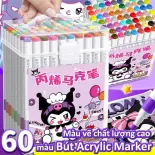 Set Bút Acrylic Marker 24/36/48/60 Màu Cho Bé – Bút Đánh Dấu Đầu Cọ Mềm Tô Vẽ Đa Dạng, Màu Sắc Tươi Sáng