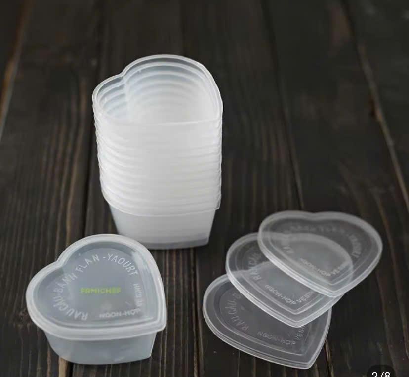 Hủ bánh flan hình trái tim có nắp THANH DUNG ( 50 hủ ) chịu nhiệt