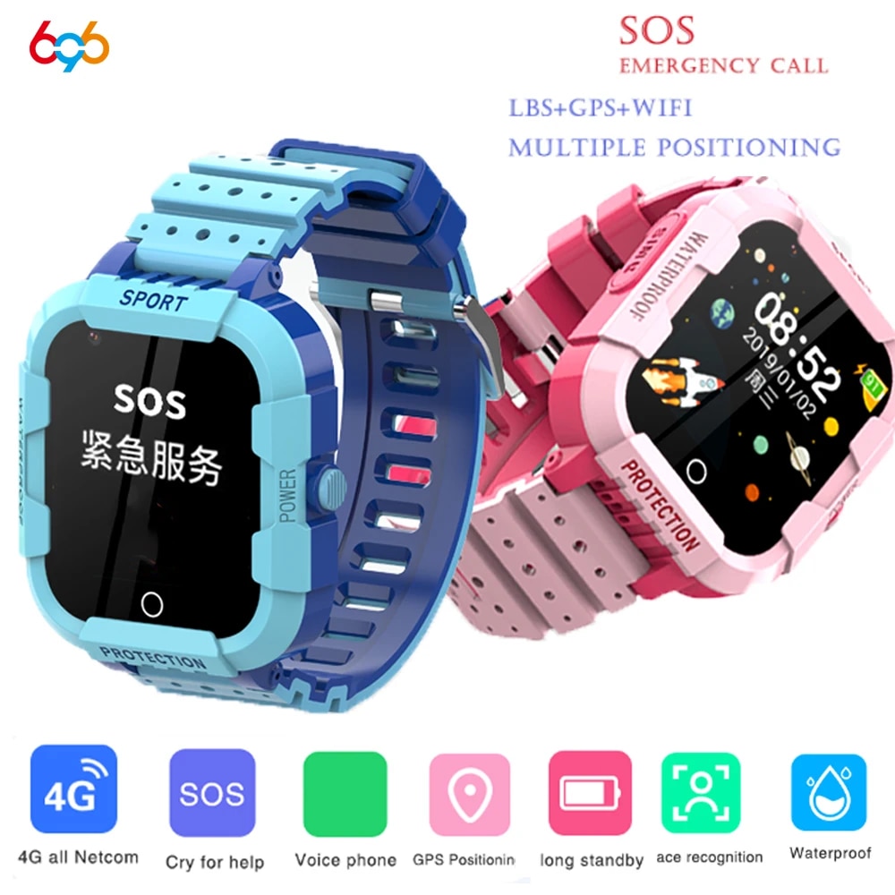 Kids Smart Watch 4G LTE HD Photo GPS SOS SIM Phone Video Call Waterproof Full Touch Screen Children Smartwatch For IOS Android ราคา 1,278 บาท*ส่งฟรี