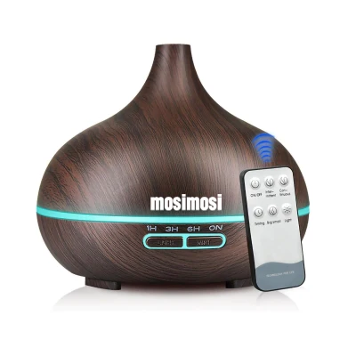 (mosimosi)550ml Aroma Air Humidifier Air Purifier/remote control 7 Colors Changing LED Lights/Essential Oil Diffuser Ultrasonic Cool Mist Maker for Home/ LOCAL WARRANTY