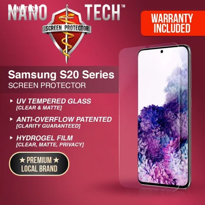 Nanotech Samsung Galaxy S20/S20 Plus/S20 Ultra Screen Protector Liquid Full Adhesive Tempered Glass/Hydrogel Film