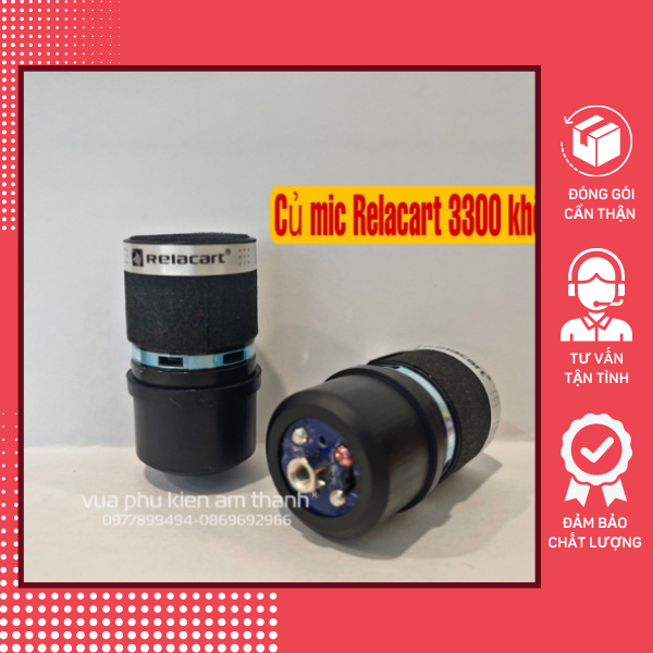 Côn Mic Relacart 3600, 3300, UR223D, Củ mic tiếng chắc, nhạy tiếng, hát lực khoẻ, côn micro chính hãng, củ micro chất lượng cao cấp tiện dụng