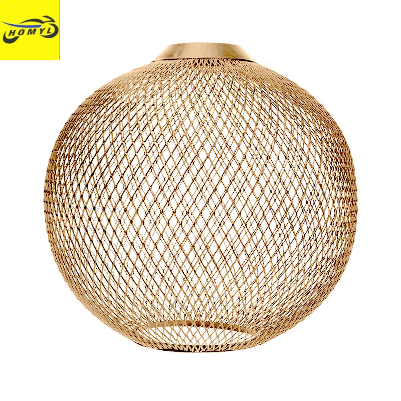Homyl Hollow Out Pendant Lamp Shade Ceiling Light Shade Cover Retro Style Chandelier Lampshade Cafe Bedroom Kitchen Island