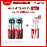 [Chỉ 25-29.6_Mua 4 tặng 2] Bộ 4 Bàn chải Colgate Gentle Cushion Clean lông chải siêu dày tạo bọt mịn