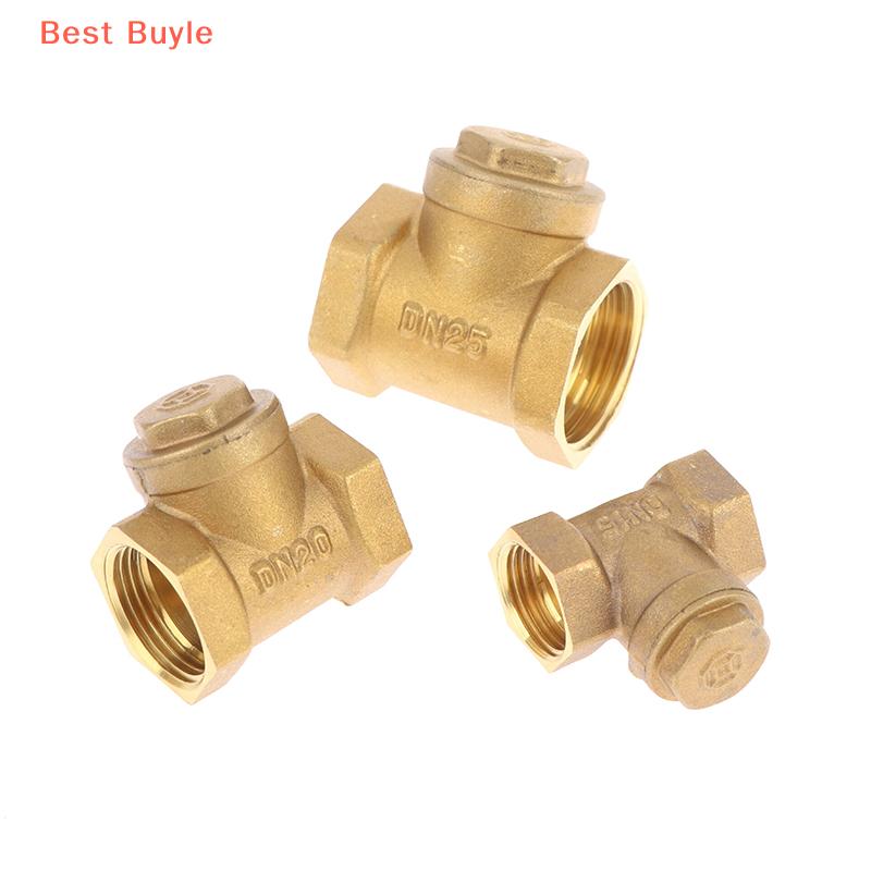 💖Best Buyle DN15 DN20 DN25 DN32 DN40 ngang Brass dây miệng không trở lại van nữ chủ đề kiểm tra van thiết bị phụ kiện