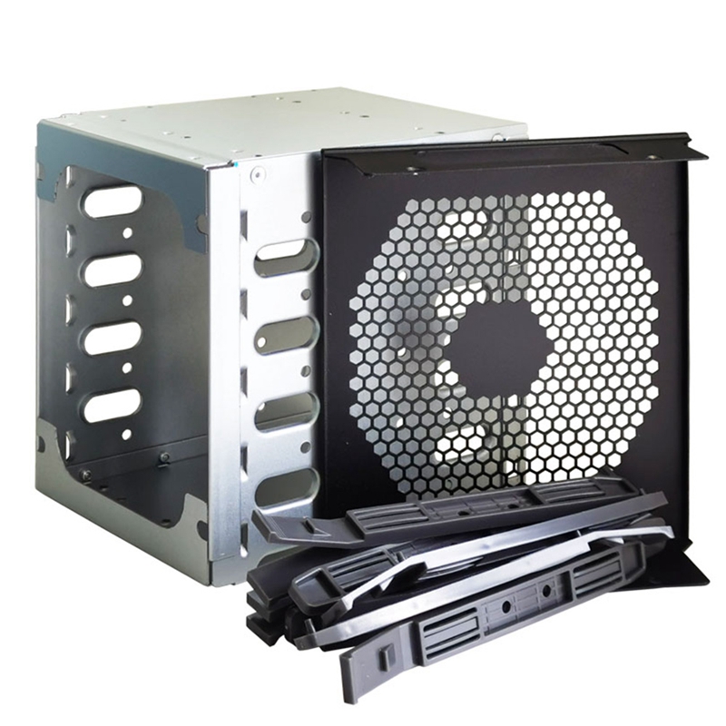 Large Capacity HDD Hard Drive Cage Rack 5.25 Inch to 5X 3.5 Inch SAS SATA Hard Drive Disk Tray for Computer Accessories