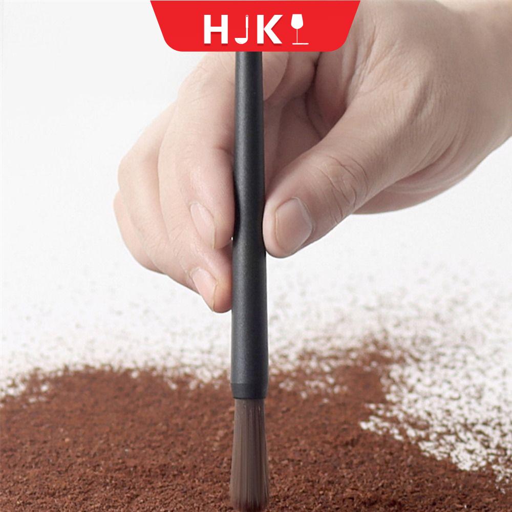 HJKL Tay cầm chống trượt bằng nhựa Bàn chải làm sạch bột cà phê Bền Lông cứng Bàn chải máy pha cà phê Phụ kiện cà phê Bàn chải máy xay cà phê Barista