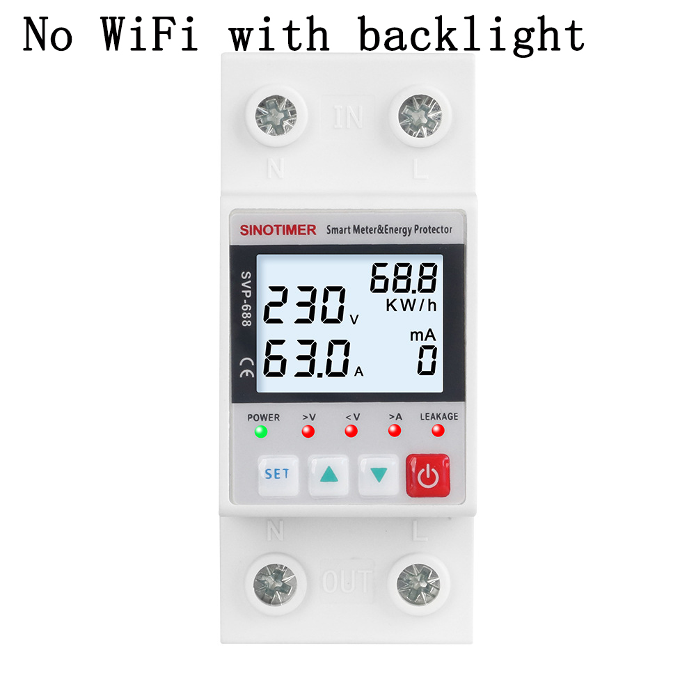 Svp688 63A tuya wifi thông minh mạch Trái Đất rò rỉ trên dưới điện áp bảo vệ Relay Thiết bị chuyển m