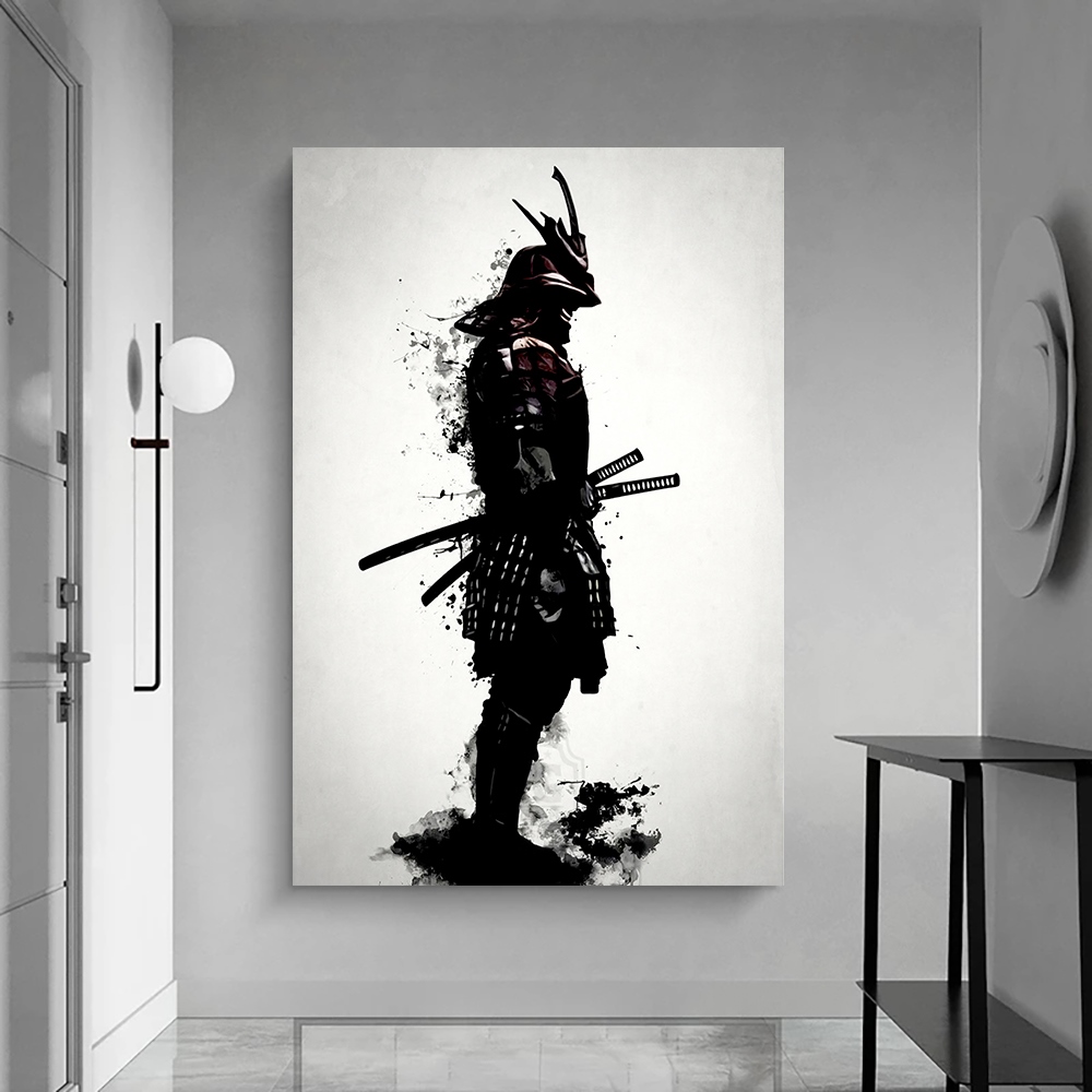 black and white japanese wall art