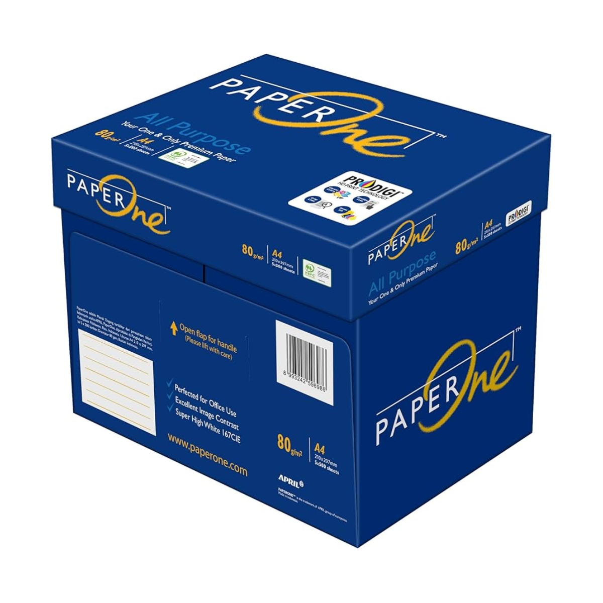 Paperone All Purpose Paper 80g A4 500s (1 Carton)