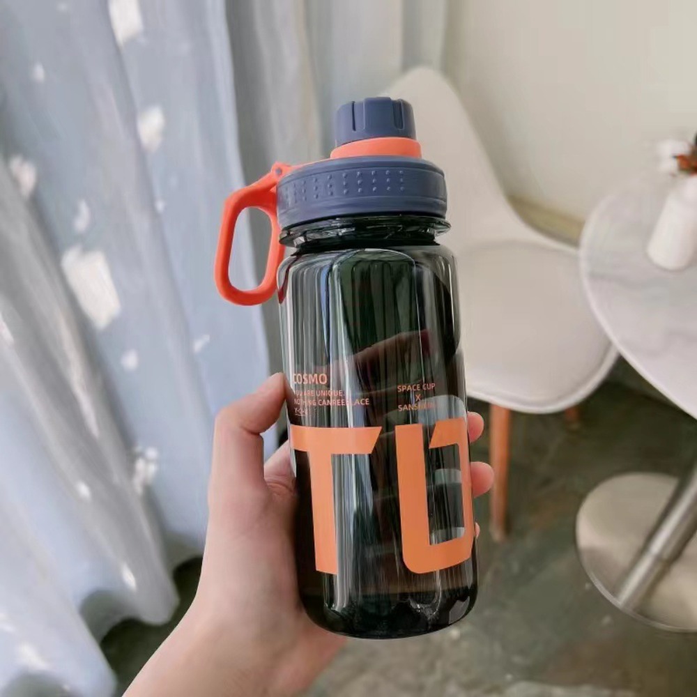 SHUKEYI Nhựa Chai nước Dung tích lớn 0,6L/0,8L/1L Chống rò rỉ Chai nước trong suốt Di động Trọng lượng nhẹ Ấm đun nước du lịch Thể thao ngoài trời - 2
