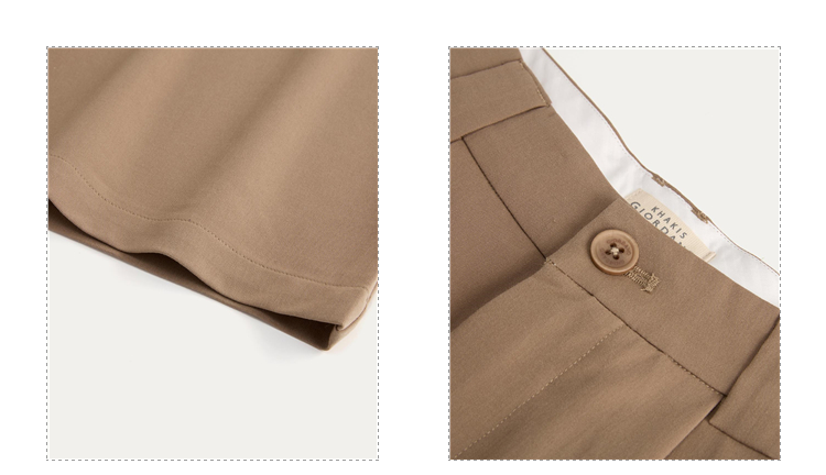 Giordano Women Pleated mid rise wide leg pants Free Shipping 05415064
