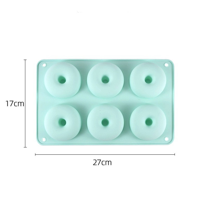 6 lỗ bánh rán bằng Silicone khuôn bánh bánh rán không dính bánh rán bằng Silicone khuôn bánh rán molde silicona 3D khuôn silicon để nướng