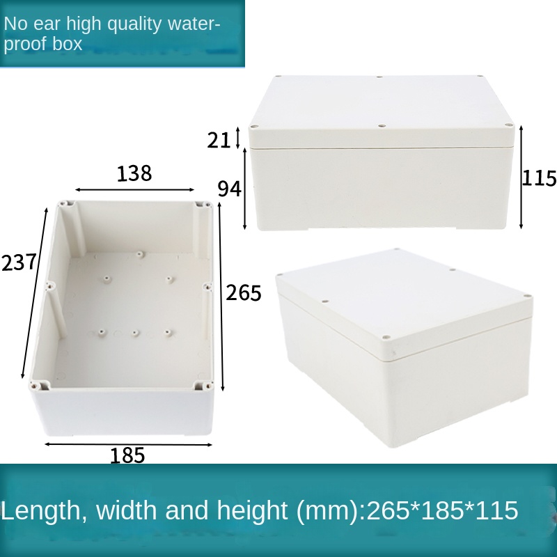 Vỏ Nhựa Chống Nước 265x185x115 mm | Kehua F-type Xám Công Nghiệp IP65 Hộp Tủ Điều Khiển Tự Động Hóa Công Nghiệp