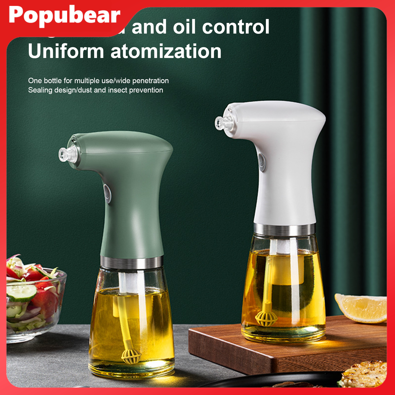 240ML Electric Oil Sprayer with Light Even Atomization Good Sealing Type-C Charge Wide Angle Jet Oil Sprayer for Kitchen ราคา 1,219 บาท*ส่งฟรี