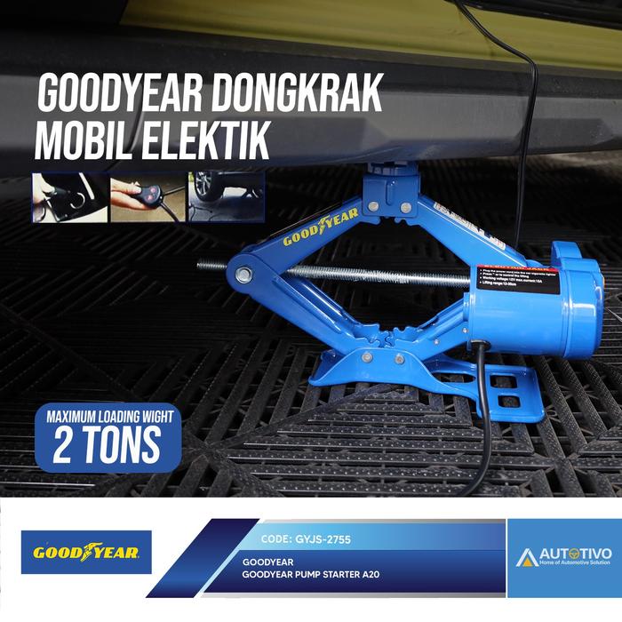 GOODYEAR ELECTRIC SCISSOR JACK DONGKRAK MOBIL ELEKTIK - BY LARISAN Harga 1,573,000 rupiah*Gratis Ongkir