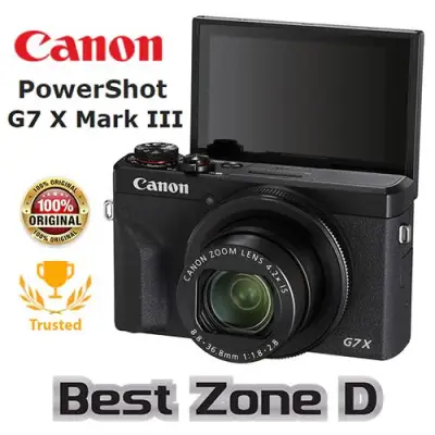 Canon PowerShot G7 X Mark III > 1 Year Warranty < G7X mark III (Black)