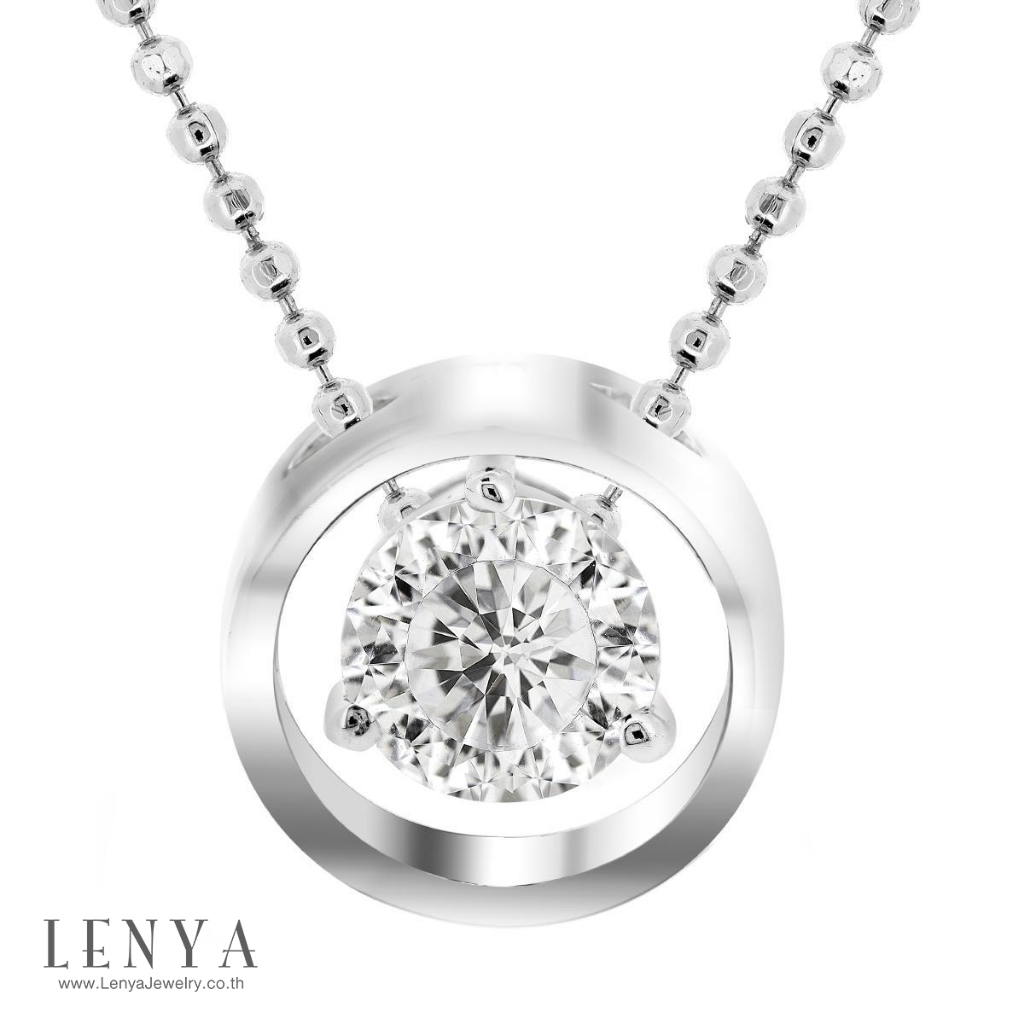 Lenya Cz Diamondlike Pendant Enhances Your Look for Comfortable Everyday Wear. Size 6.5 Mm. Brass Body with White Gold Plating. ราคา 1,590 บาท*ส่งฟรี