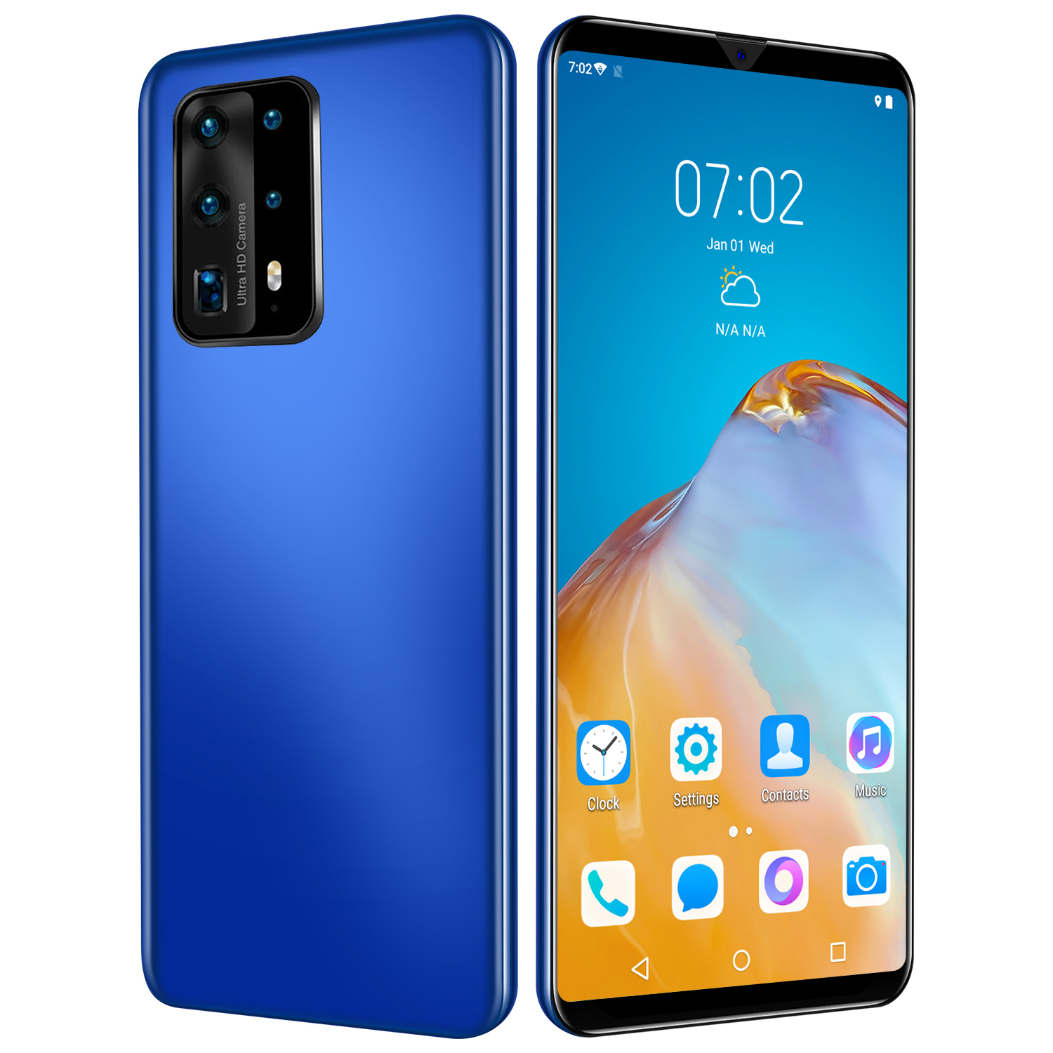 P45 Pro 4800mAh dual SIM card dual SIM card Android Mobile 4G network handphone 32 + 16MP HD camera cellphone nice-core Android phone - 3