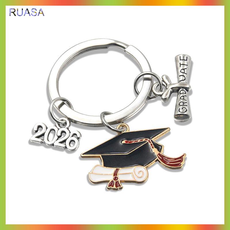 RUASA Lớp học của 2026 tốt nghiệp cap Gown Keychain kim loại sinh viên lưu niệm quà tặng cho buổi lễ và các sự kiện trường học - 9