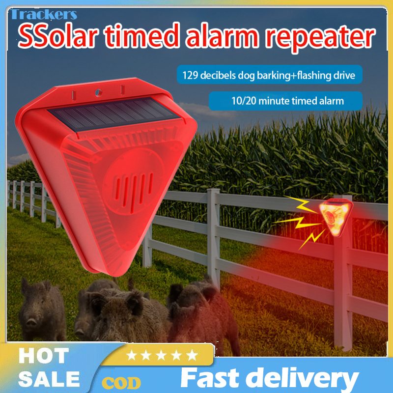 Năng lượng mặt trời ngoài trời Siren Detector báo động an Ninh với 129dB chó sủa LED cảnh báo nhấp nháy đèn nhấp nháy Đối với trang chủ biệt thự trang trại Barn