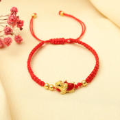 Dragon Red Rope Zodiac Bracelet by Gold Piyao Lucky