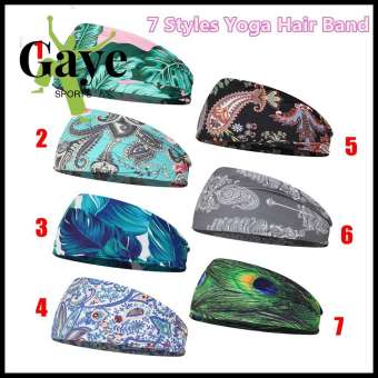 GS thời trang chống trượt đa chức năng khăn buộc đầu co giãn dải băng buộc đầu chơi thể thao dải băng buộc đầu tập yoga Băng đô đeo khi chạy Đai thấm mồ hôi thể dục
