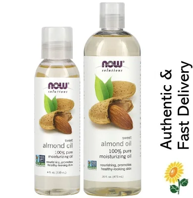 [SG] Now Foods Sweet Almond Oil 100% Pure, 118ml /473ml [Carrier Oil | Skin Nourishing]