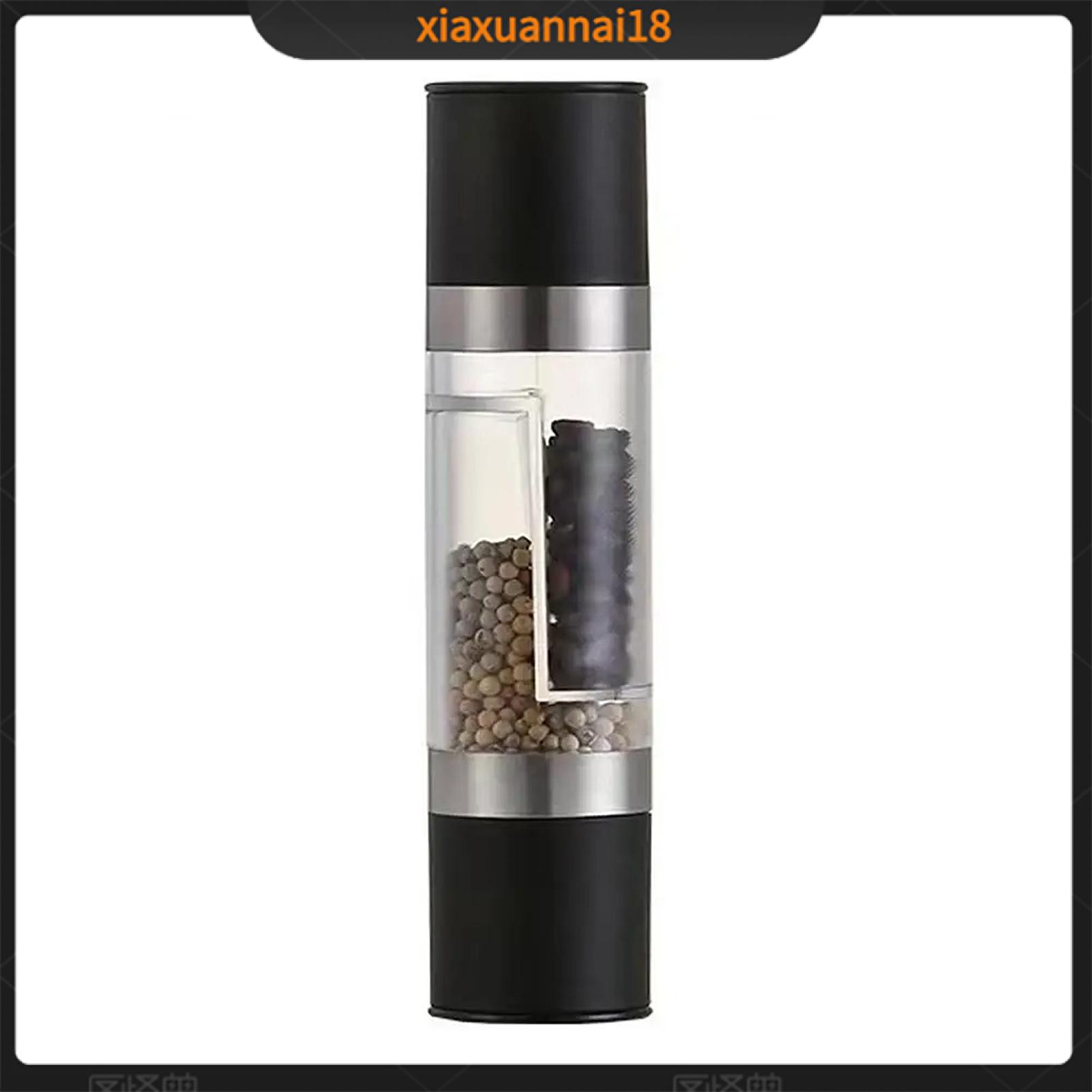 Xiaxuannai máy xay thô và mịn khay đựng gia vị bền Bộ máy nghiền muối và tiêu 2 trong 1 nghiền gia vị thủ công có thể điều chỉnh với lọ thủy tinh Bình lắc bếp bằng thép không gỉ để gia vị tươi