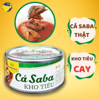 CÁ SABA KHO TIÊU VỊ CAY SEASPIMEX HỘP 185G - NẮP GIẬT TIỆN LỢI