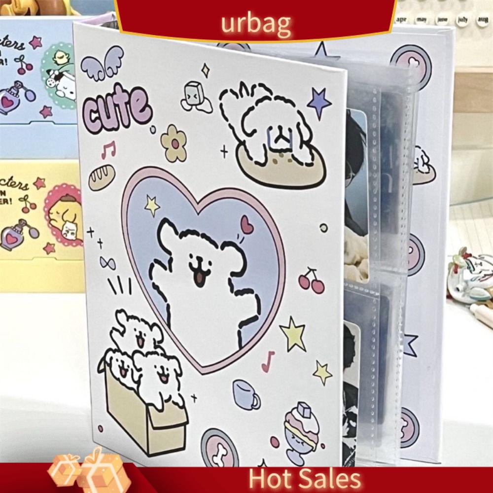 URBAG A5 Album ảnh Chó con dễ thương Chất kết dính Sách sưu tập thẻ ảnh Chất lượng cao Ví đựng thẻ ảnh Quà Tặng