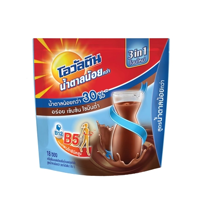 โอวัลตินมอลต์สกัด 3IN1หวานน้อย 527กรัม ราคา 109 บาท*ส่งฟรี