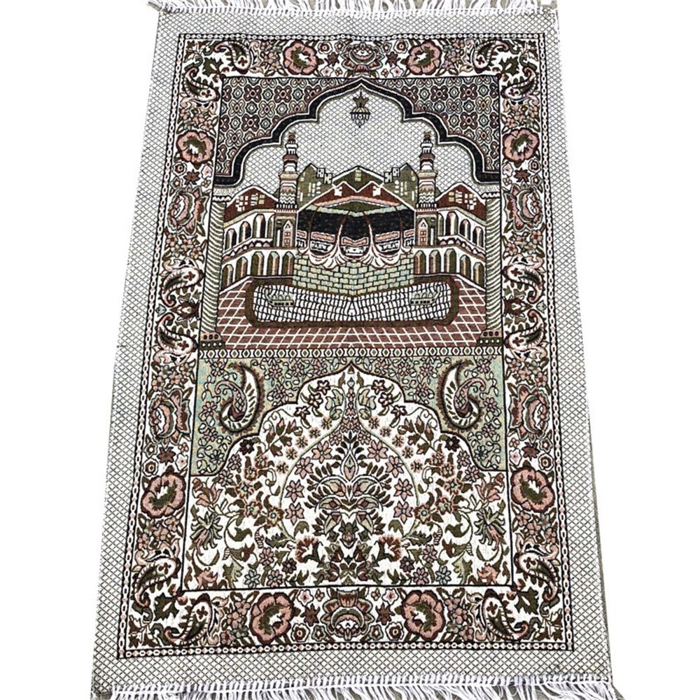 MICROBESTORE67RE2 Floor Mat Handmade Muslim Prayer Mat Retro Braided