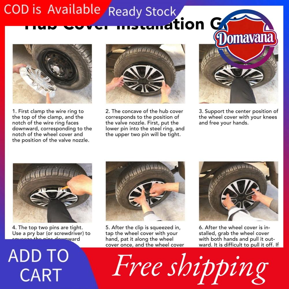 Domavana Xe Hubcap 4 15in Bảo Vệ Chống Va Chạm Ô Tô Bánh Bao Hubcap Cho 208 Giá 610,000 Đồng*Miễn phí vận chuyển