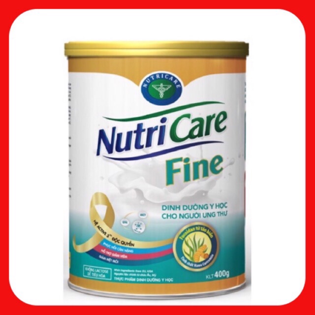 Sữa NutriCare Fine - Dinh dưỡng đặc biệt cho bệnh nhân ung thư  lon 900g