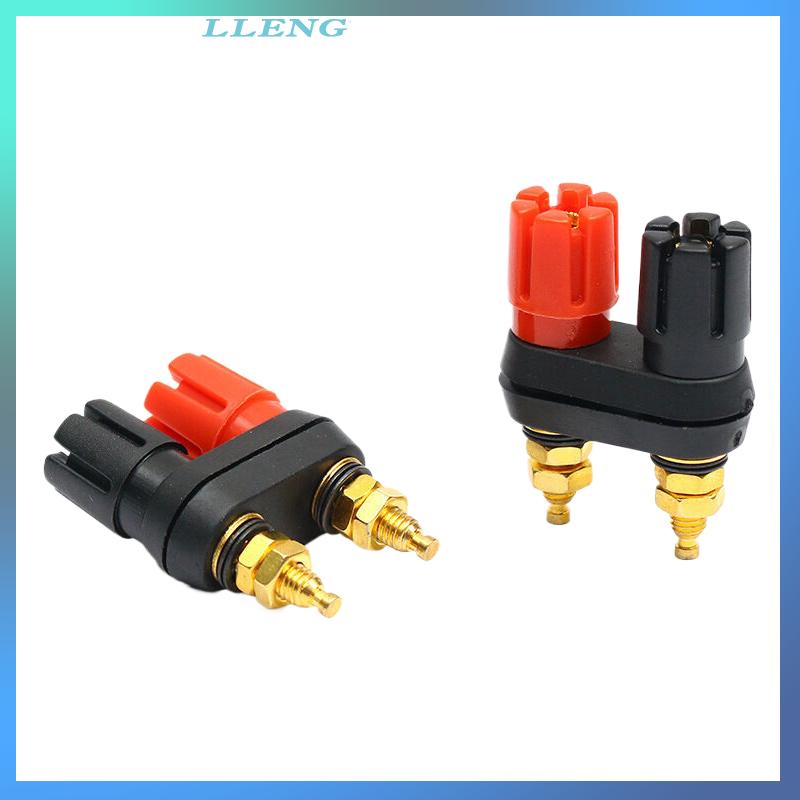 LLENG Speaker Banana Plug Terminal Connector Banana Socket Dual Female Banana Plug For Speaker Amplifier Dual 2-Way Banana Plug Jack