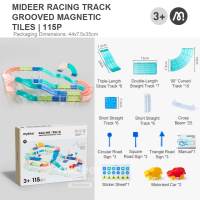 Mideer มิเดียร์ Colorful Magnetic Tiles แม่เหล็กตัวต่อสีรุ้ง