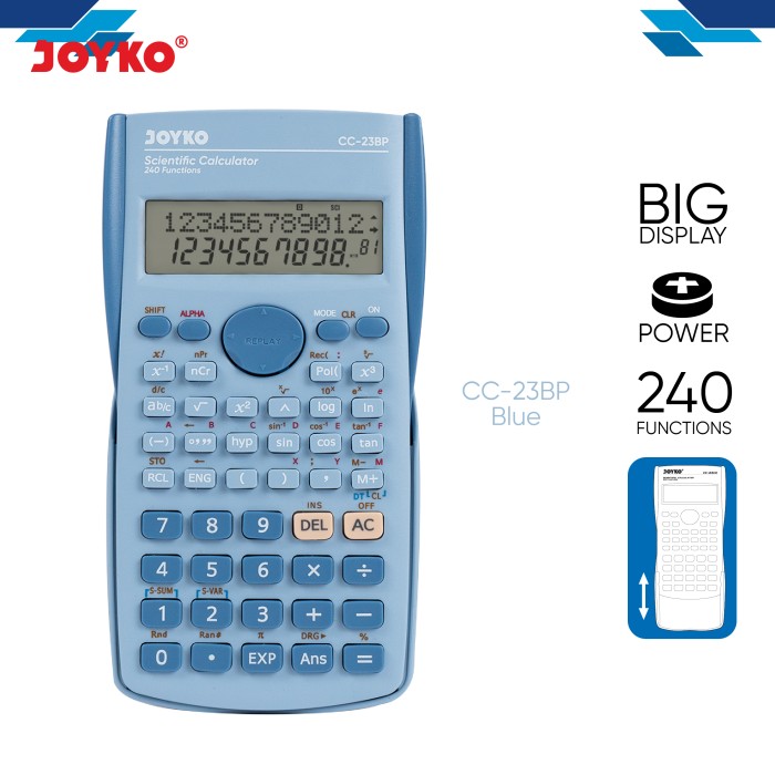 Scientific Calculator Kalkulator Ilmiah Joyko CC-23BP 240 Functions
