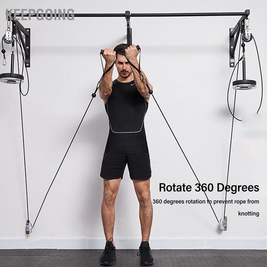 Keepgoing Khối Ròng Rọc Tập Gym Treo Tường Bánh Cố Định Xoay 360 Độ Cho Hệ Thống LAT Dự Án Gia Đình DIY