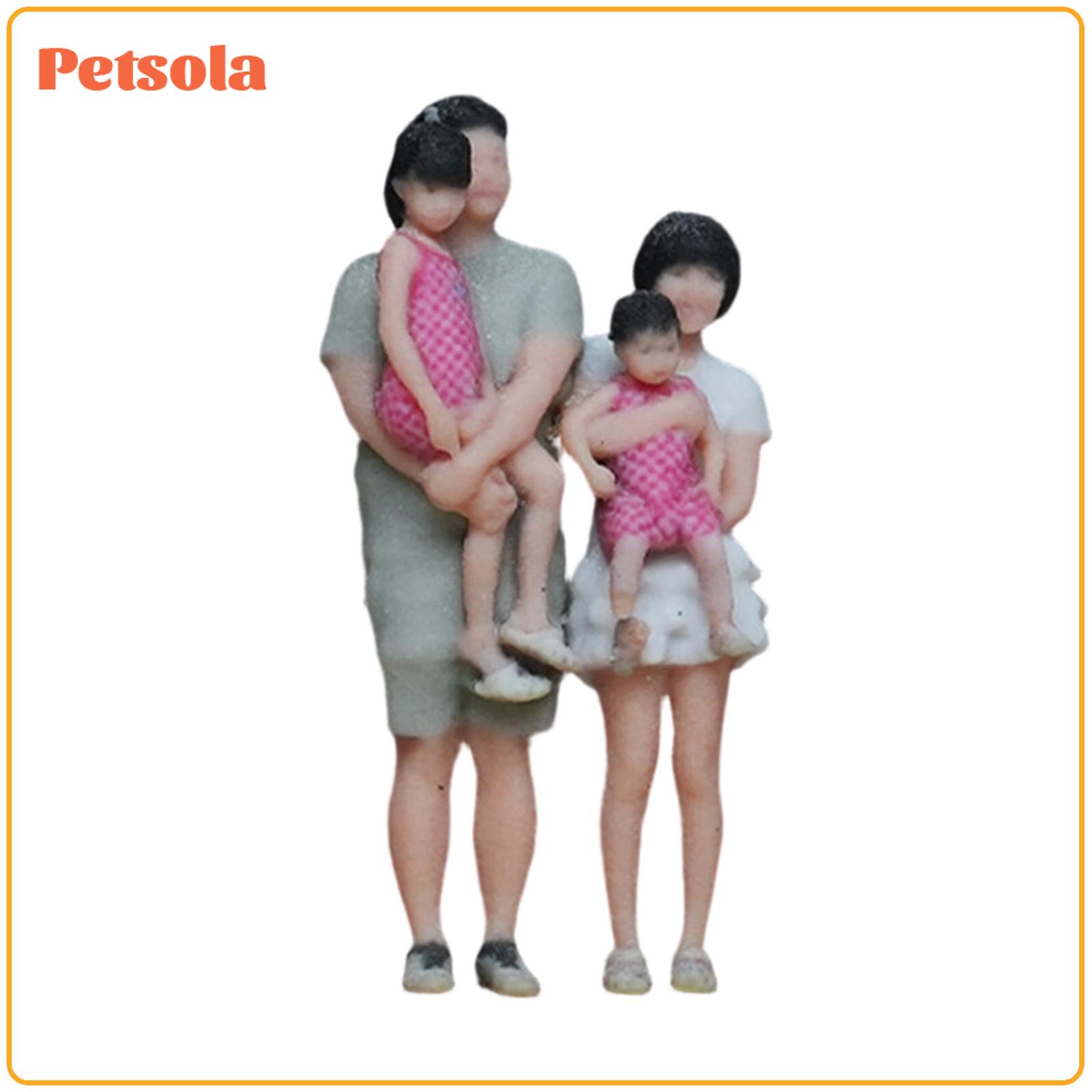 1:64 Miniature Figurines Mini Models Micro Landscape for Doll House Decoration Collectible Decorative Gift A Family of Four ราคา 1,343 บาท*ส่งฟรี
