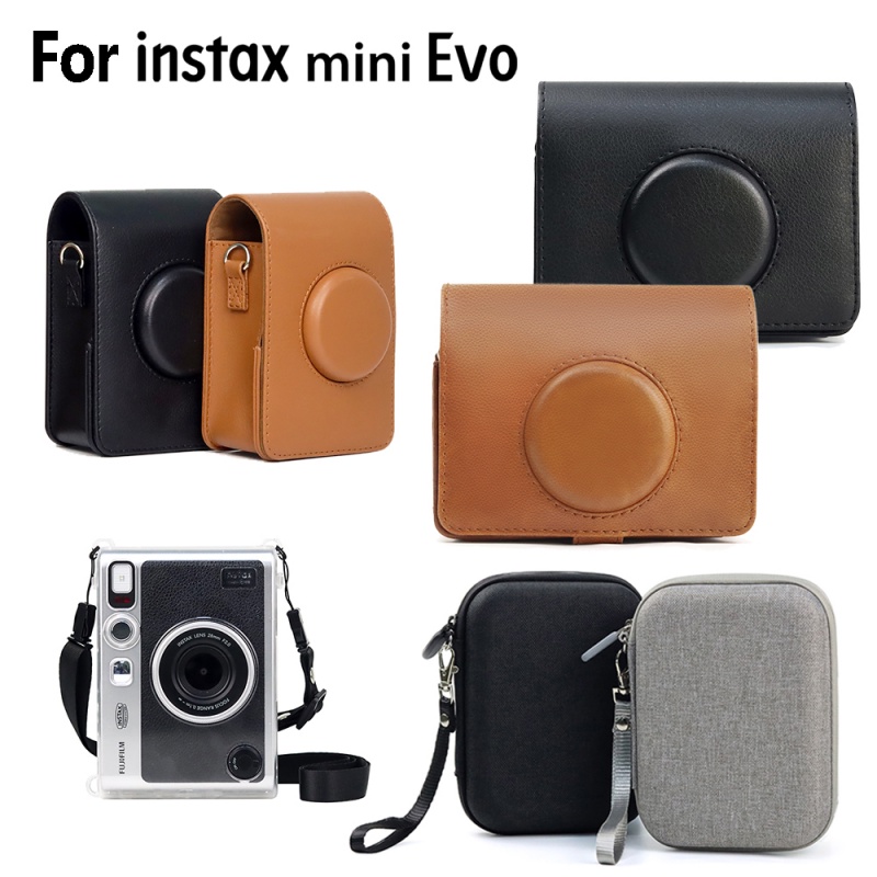 Túi/vỏ đựng máy ảnh phim Fujifilm Instax Mini Evo bằng da pu eva nhiều kiểu dáng tuỳ chọn
