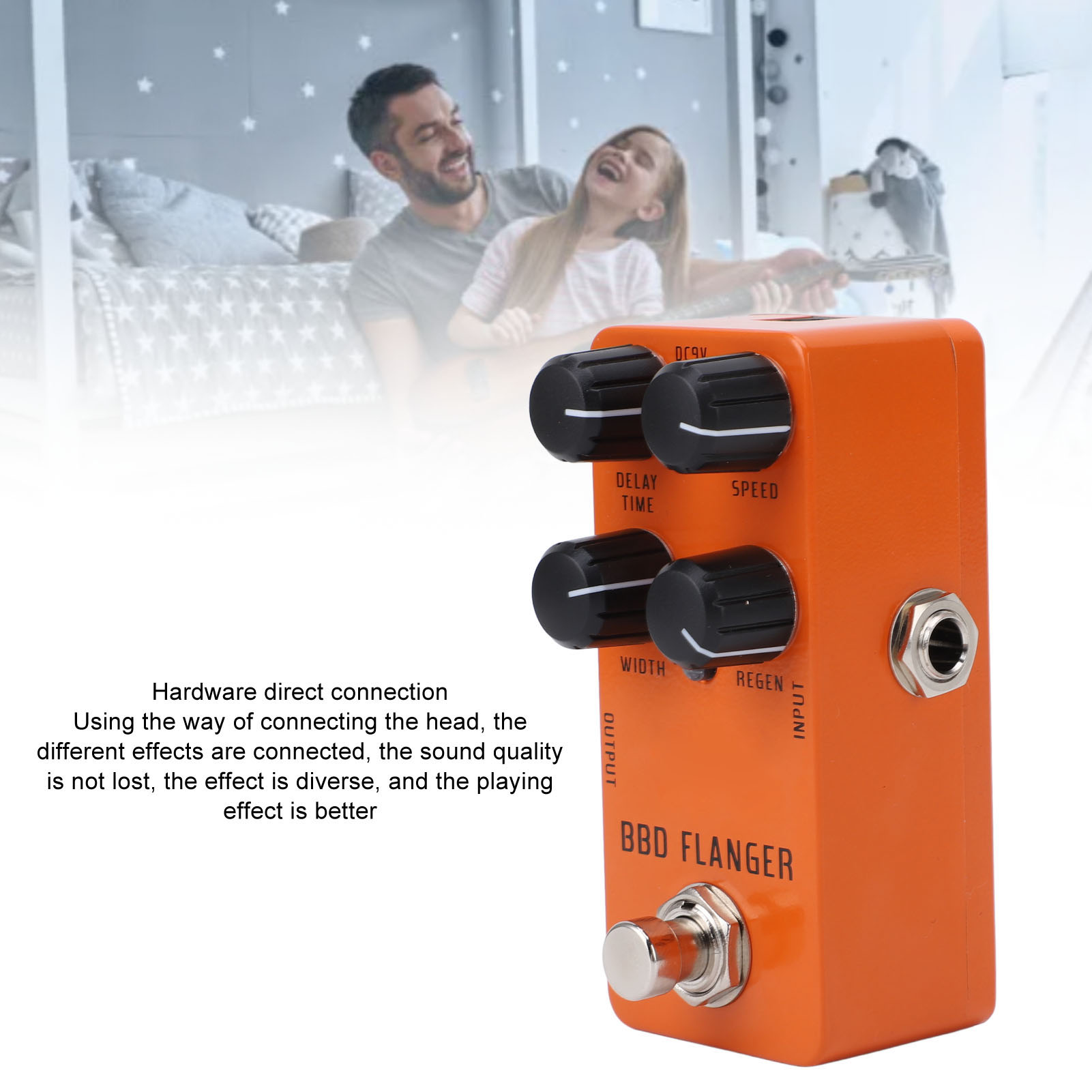 LiebeWH Analog Flanger Bàn Đạp True Bypass DC 9V Chạy Bằng Guitar Bàn Đạp Hiệu Ứng Guitar Hợp Kim Nhôm Bàn Đạp Ghi Ta Cho Đàn Guitar Điện LiebeWHsdk9i824x5