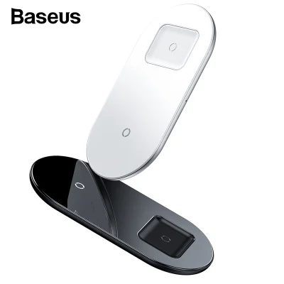 Baseus 15W 2in1 Wireless Charger for fast charging iphone 11 XS XR PRO MAX Samsung Note 10 9 Plus S10 S9 Airpods 2 etc